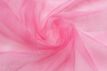 Tüll mit Glitzer, pink, 0,5 m